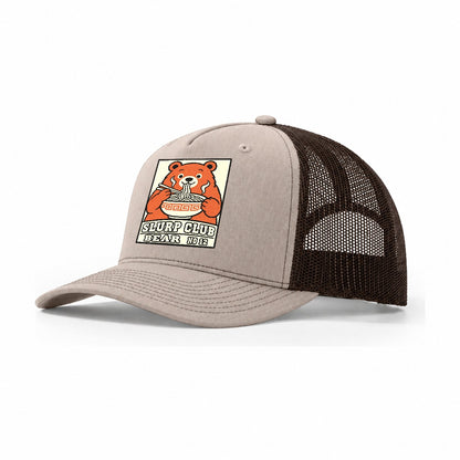 Bear Double Slurp Club Trucker Hat – Khaki Brown