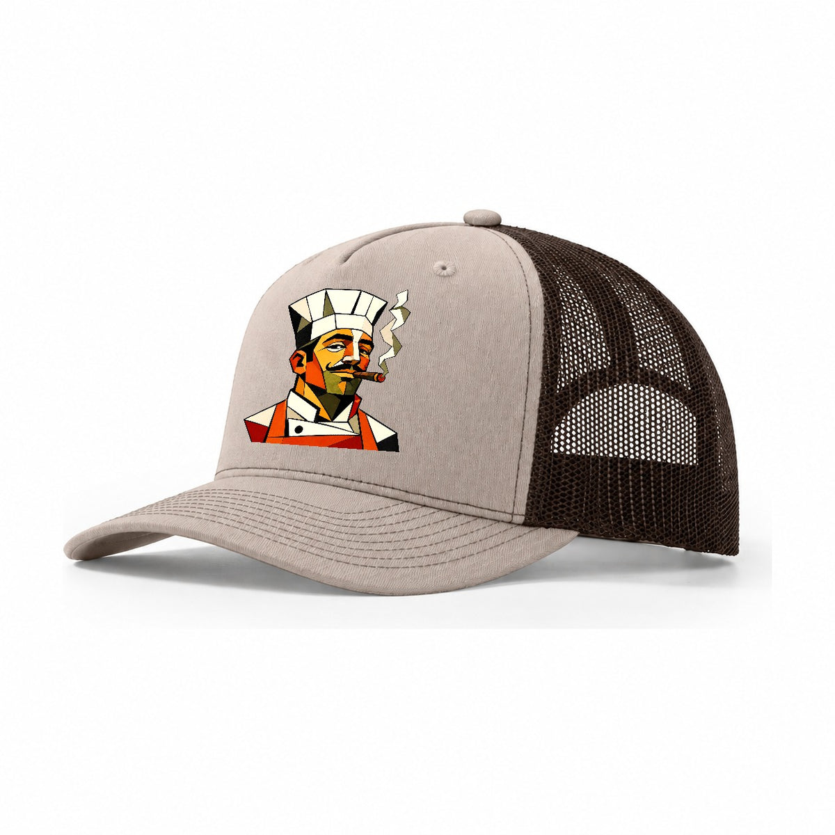 Chef Portrait Toque Trucker Hat – Khaki Brown
