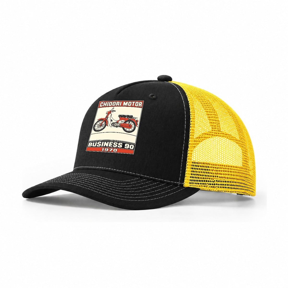 Chidori Business 90 Showa Speed Plates Trucker Hat – Black Yellow