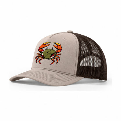 Crab Claws Wide Open Trucker Hat – Khaki Brown