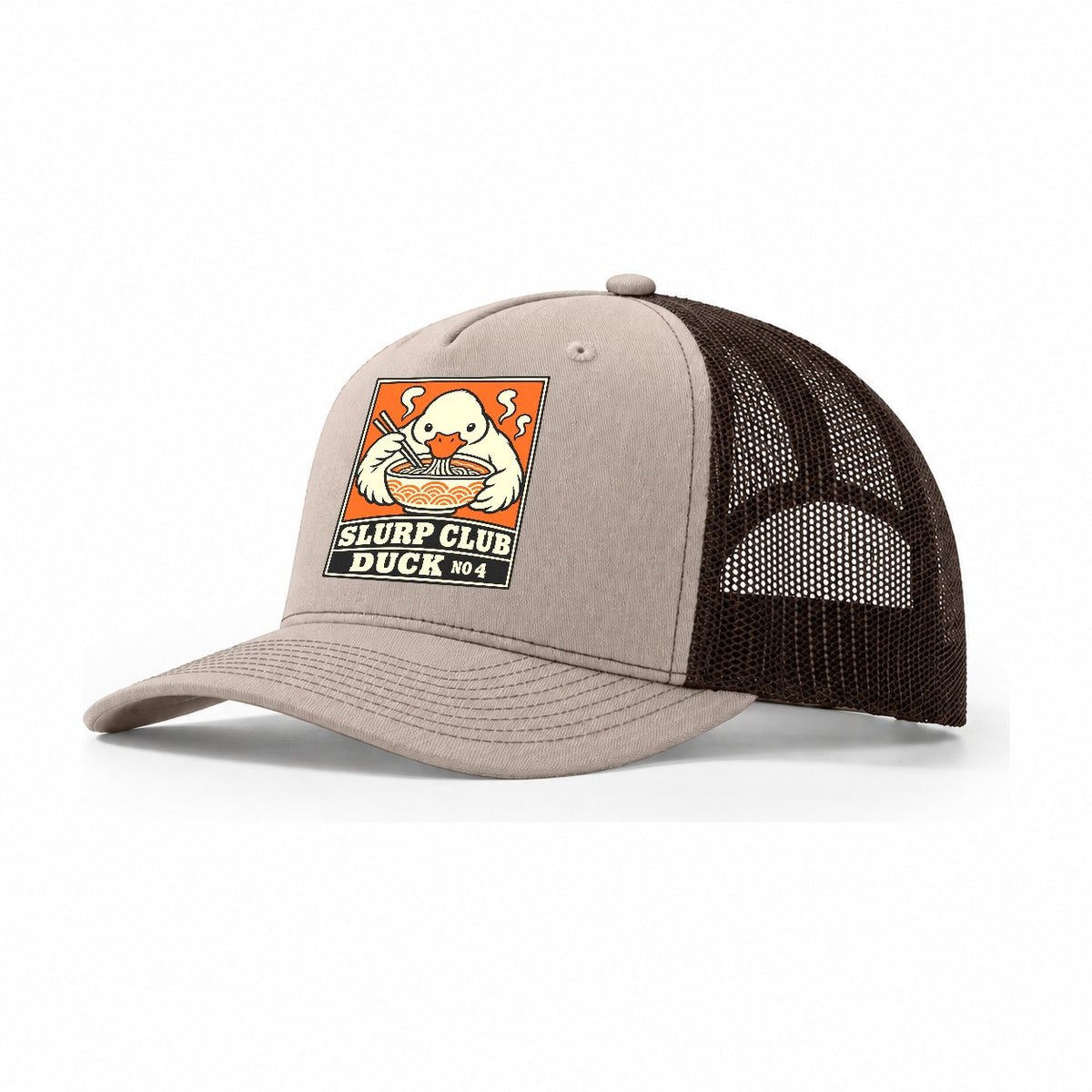 Duck Shio Slurp Club Trucker Hat – Khaki Brown
