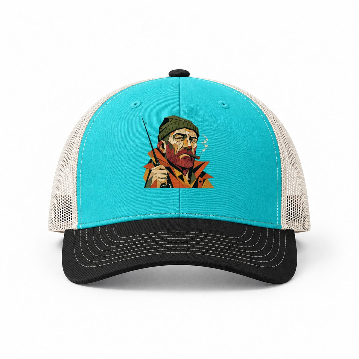 Aqua-Black-White — front view