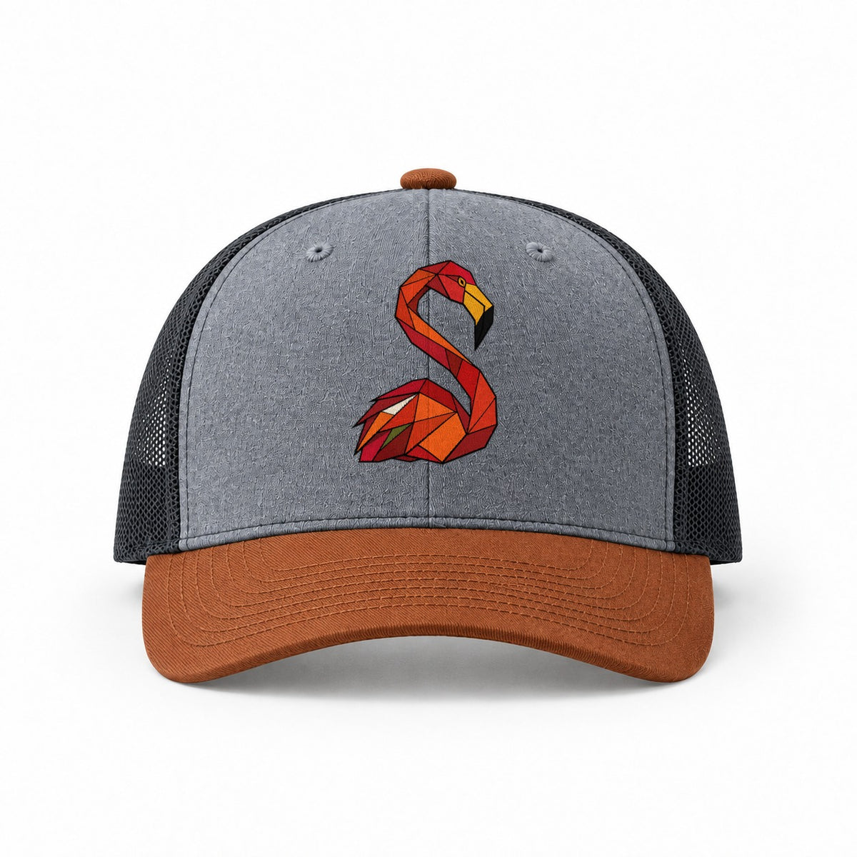 Heather Grey-Rust-Charcoal — front view