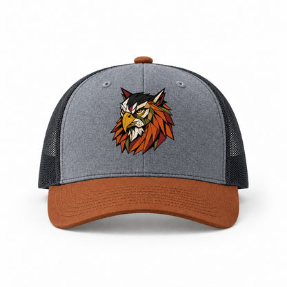 Heather Grey-Rust-Charcoal — front view