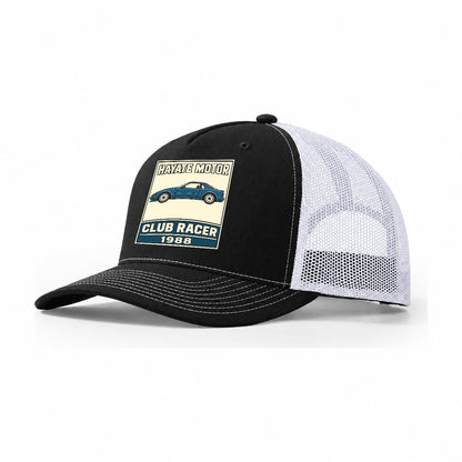 Hayabusa Club Racer Showa Speed Plates Trucker Hat – Black White