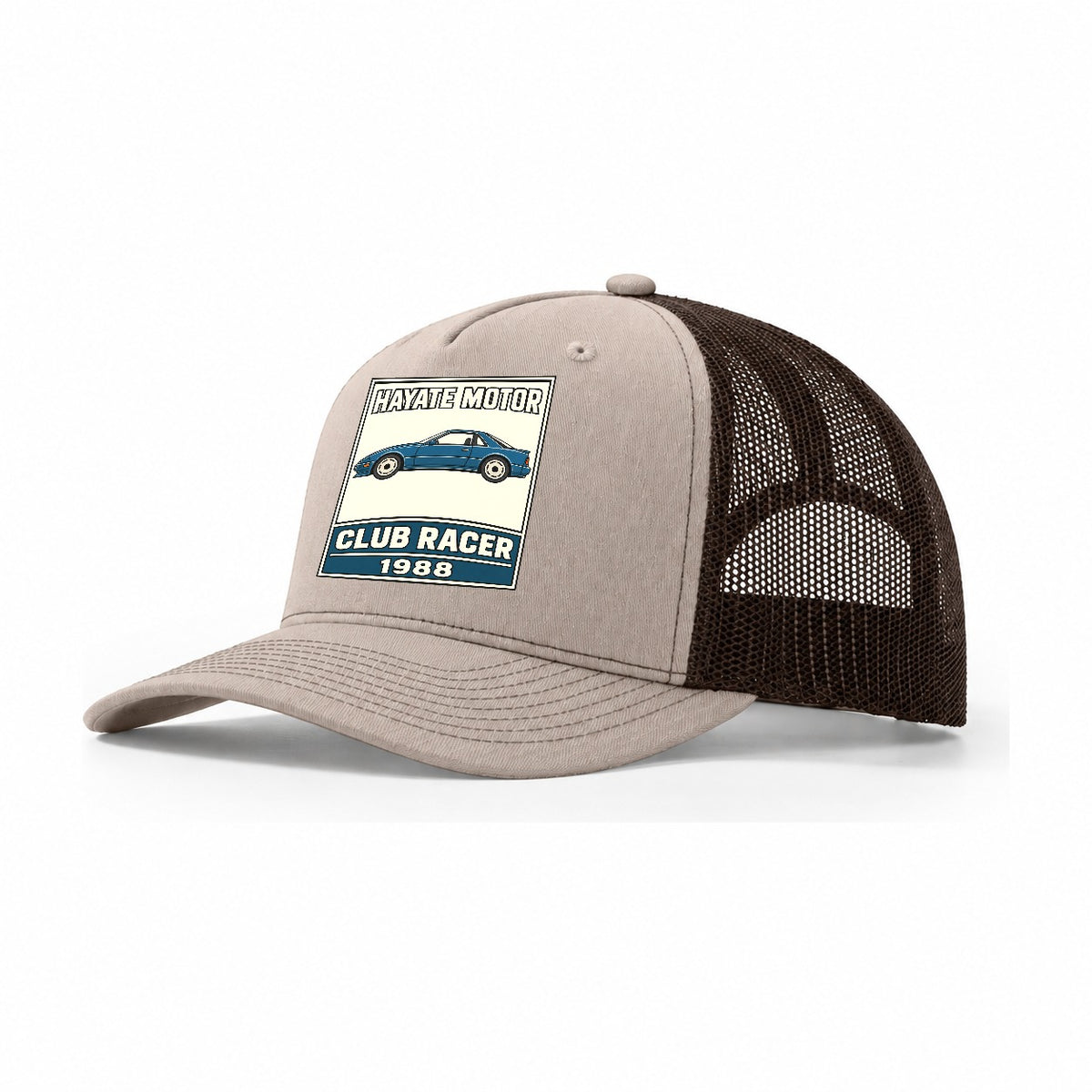 Hayabusa Club Racer Showa Speed Plates Trucker Hat – Khaki Brown