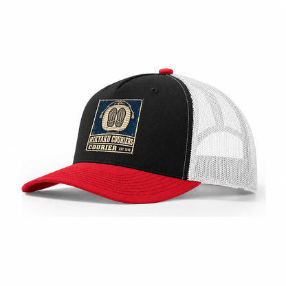 Hikyaku Courier House Noren Trade Co Trucker Hat – Black Red White