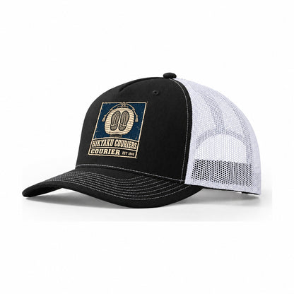 Hikyaku Courier House Noren Trade Co Trucker Hat – Black White