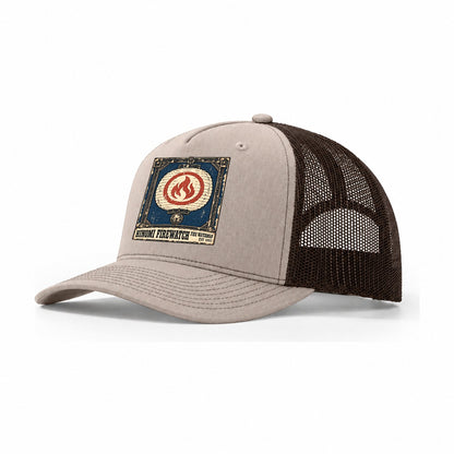 Hinomi Fire Watch Noren Trade Co Trucker Hat – Khaki Brown