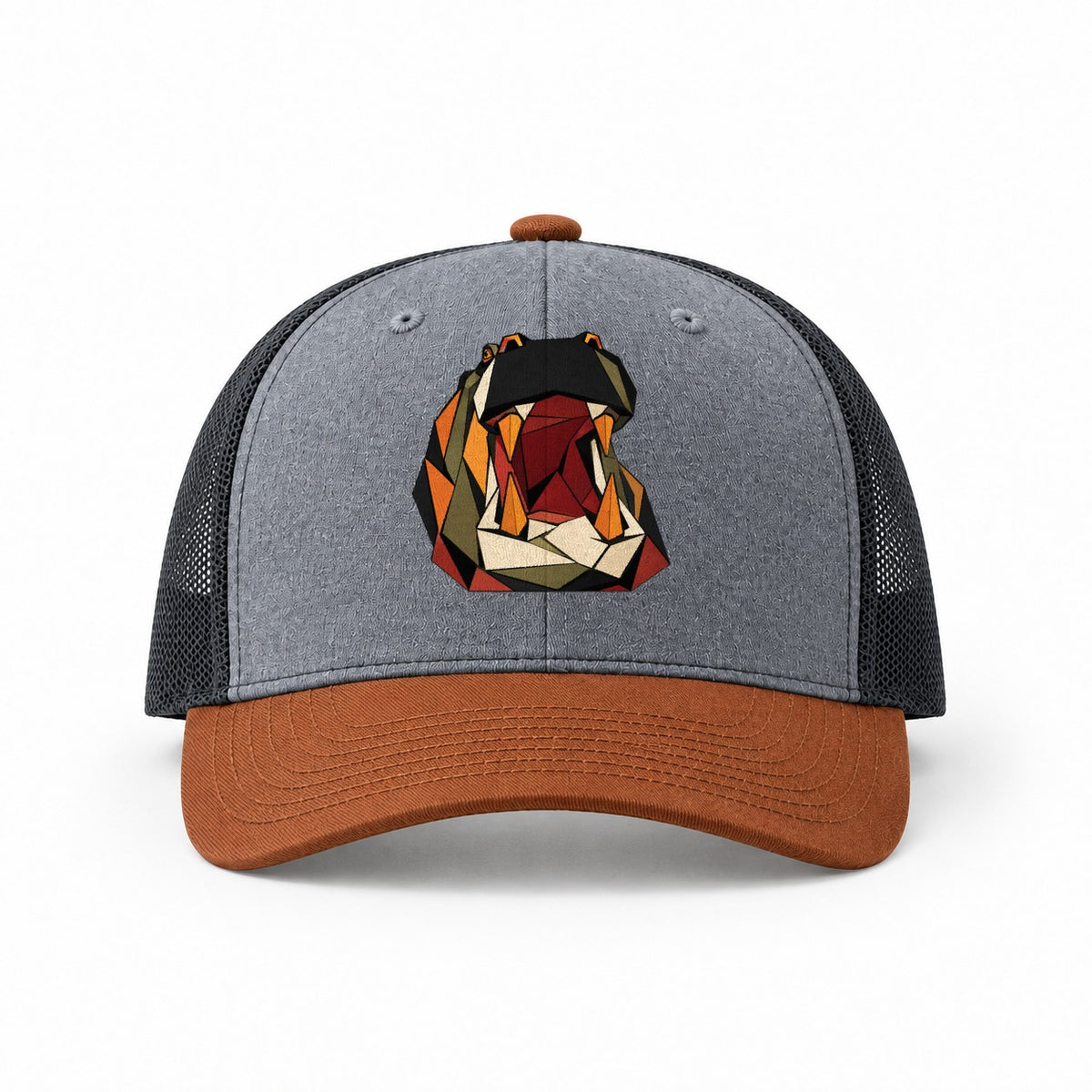 Heather Grey-Rust-Charcoal — front view
