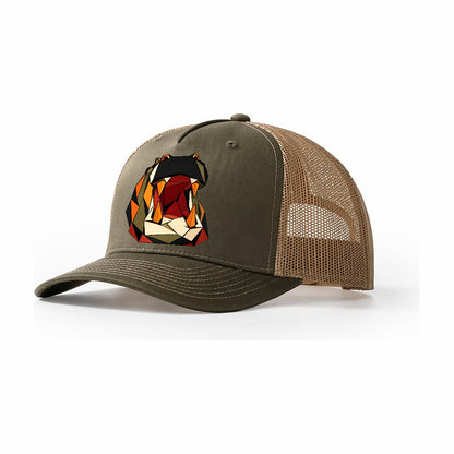 Hippo Yawning Trucker Hat – Olive Khaki