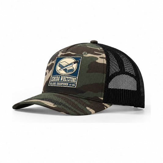Ishida Whetstone Noren Trade Co Trucker Hat – Woodland Camo Black