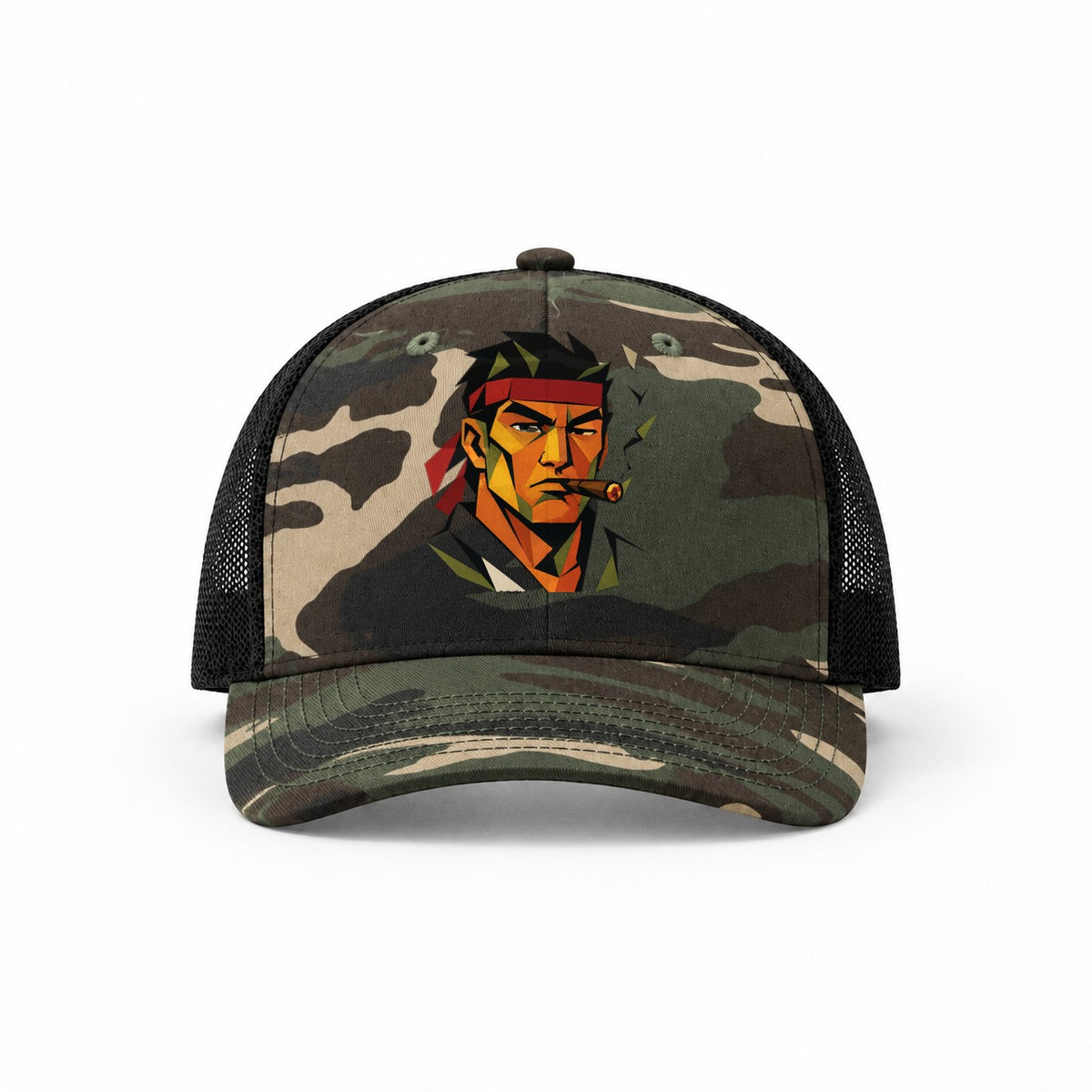 Woodland Camo-Black — front view