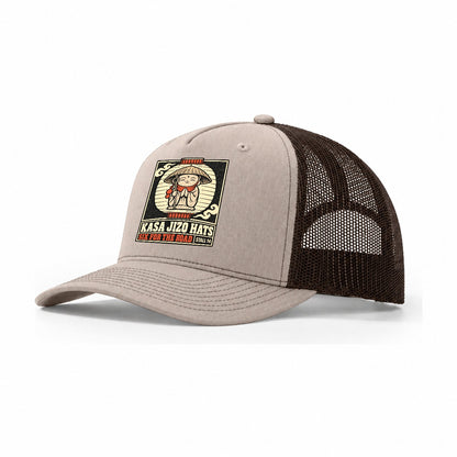 Kasa Jizo Hats Yokai Night Market Trucker Hat – Khaki Brown