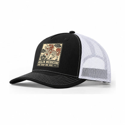 Kirin Medicine Yokai Night Market Trucker Hat – Black White