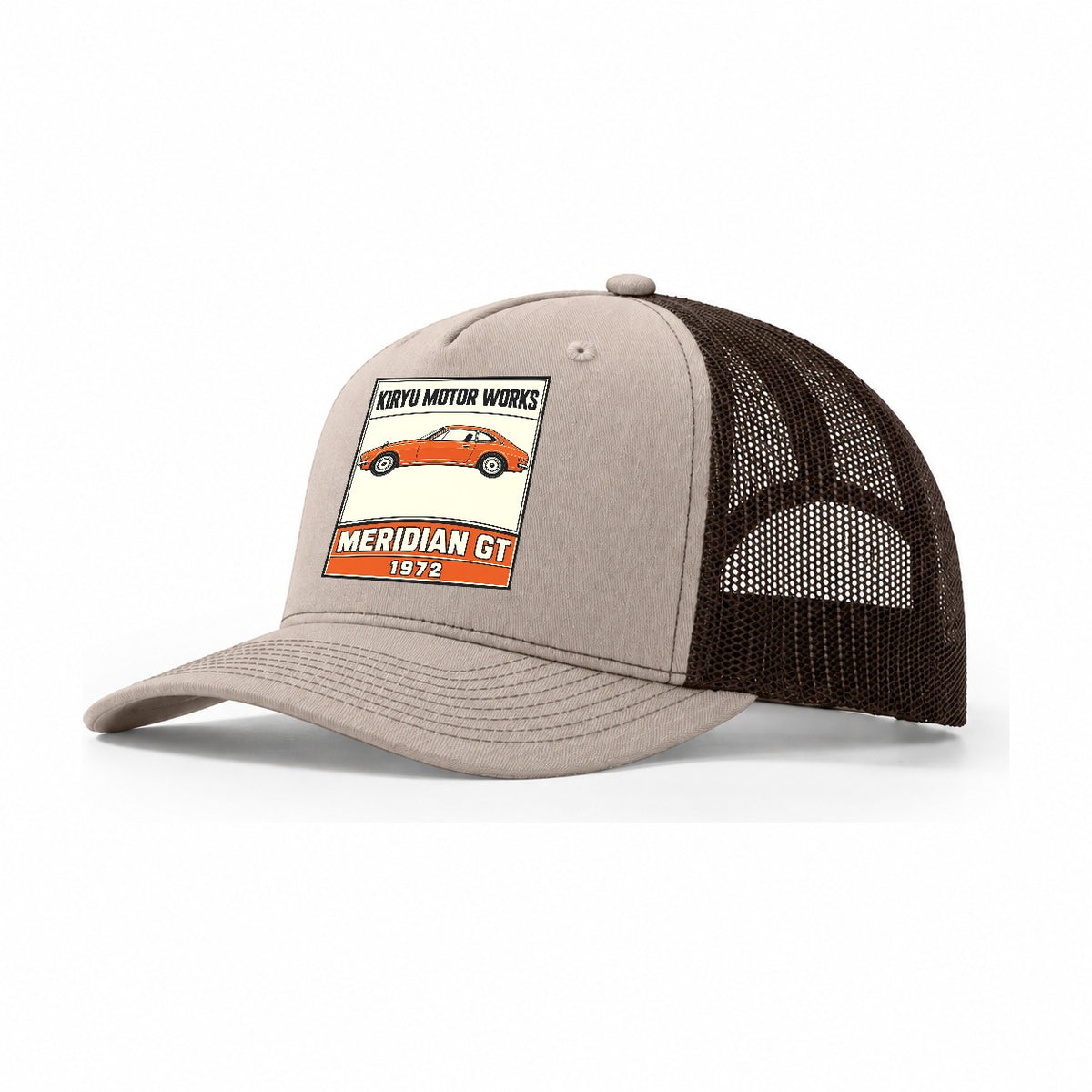 Kiryu Meridian Gt Showa Speed Plates Trucker Hat – Khaki Brown