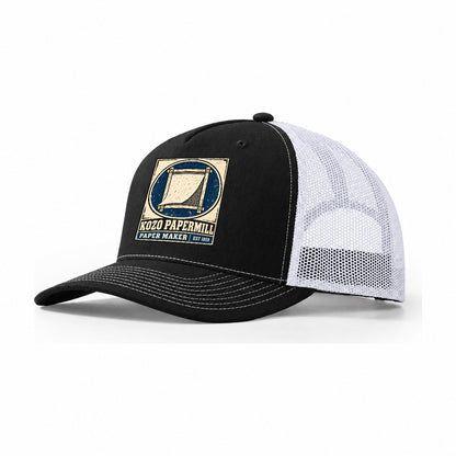 Kozo Paper Mill Noren Trade Co Trucker Hat – Black White