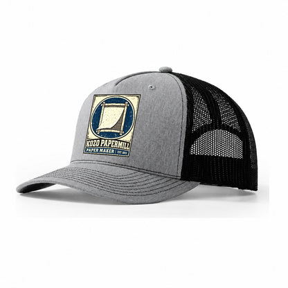Kozo Paper Mill Noren Trade Co Trucker Hat – Sport Grey Black