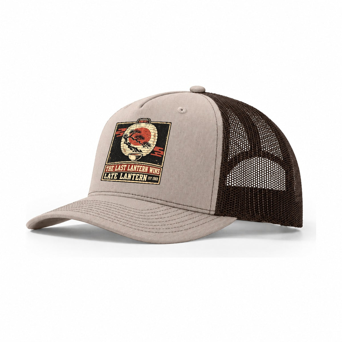 Late Lantern Izakaya Rules Trucker Hat – Khaki Brown