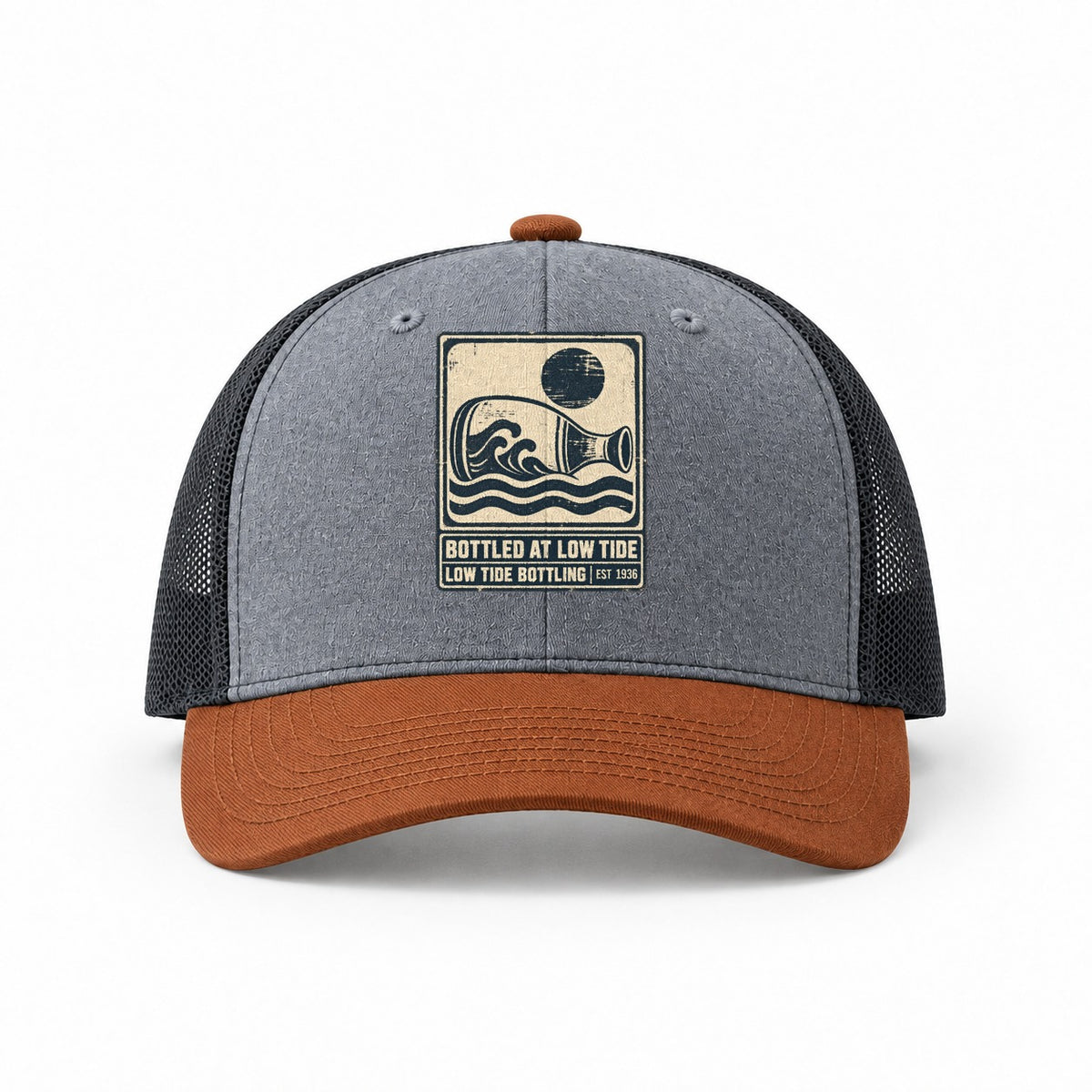 Heather Grey-Rust-Charcoal — front view