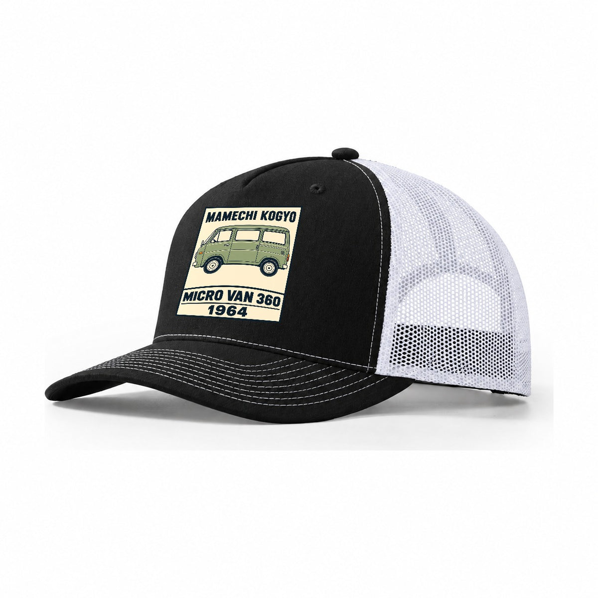 Mamechi Van Showa Speed Plates Trucker Hat – Black White