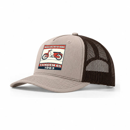 Manazuru Tandem 65 Showa Speed Plates Trucker Hat – Khaki Brown