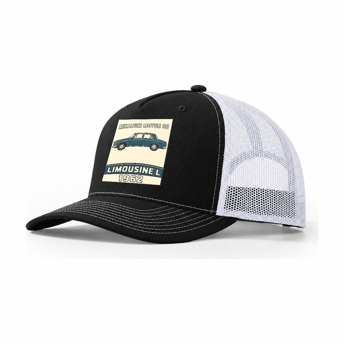 Mikazuki Limousine Showa Speed Plates Trucker Hat – Black White