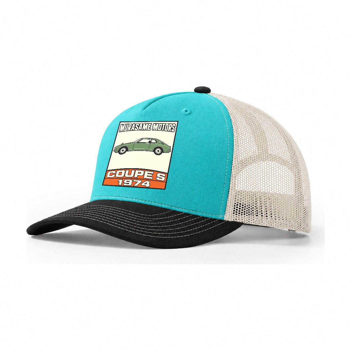 Murasame Coupe S Showa Speed Plates Trucker Hat – Aqua Black White