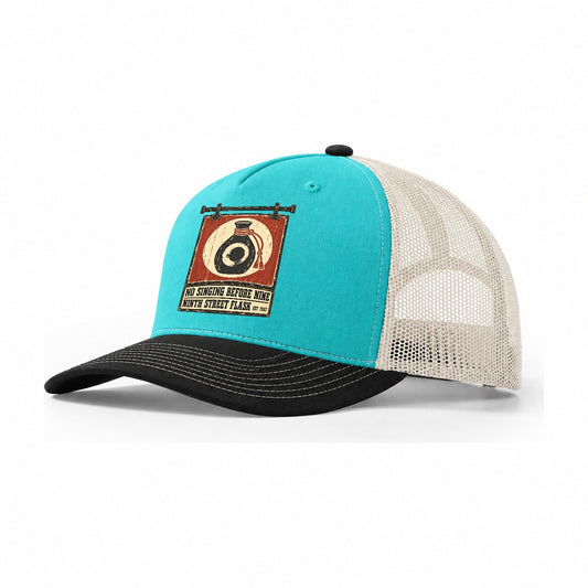 Ninth Street Flask Izakaya Rules Trucker Hat – Aqua Black White