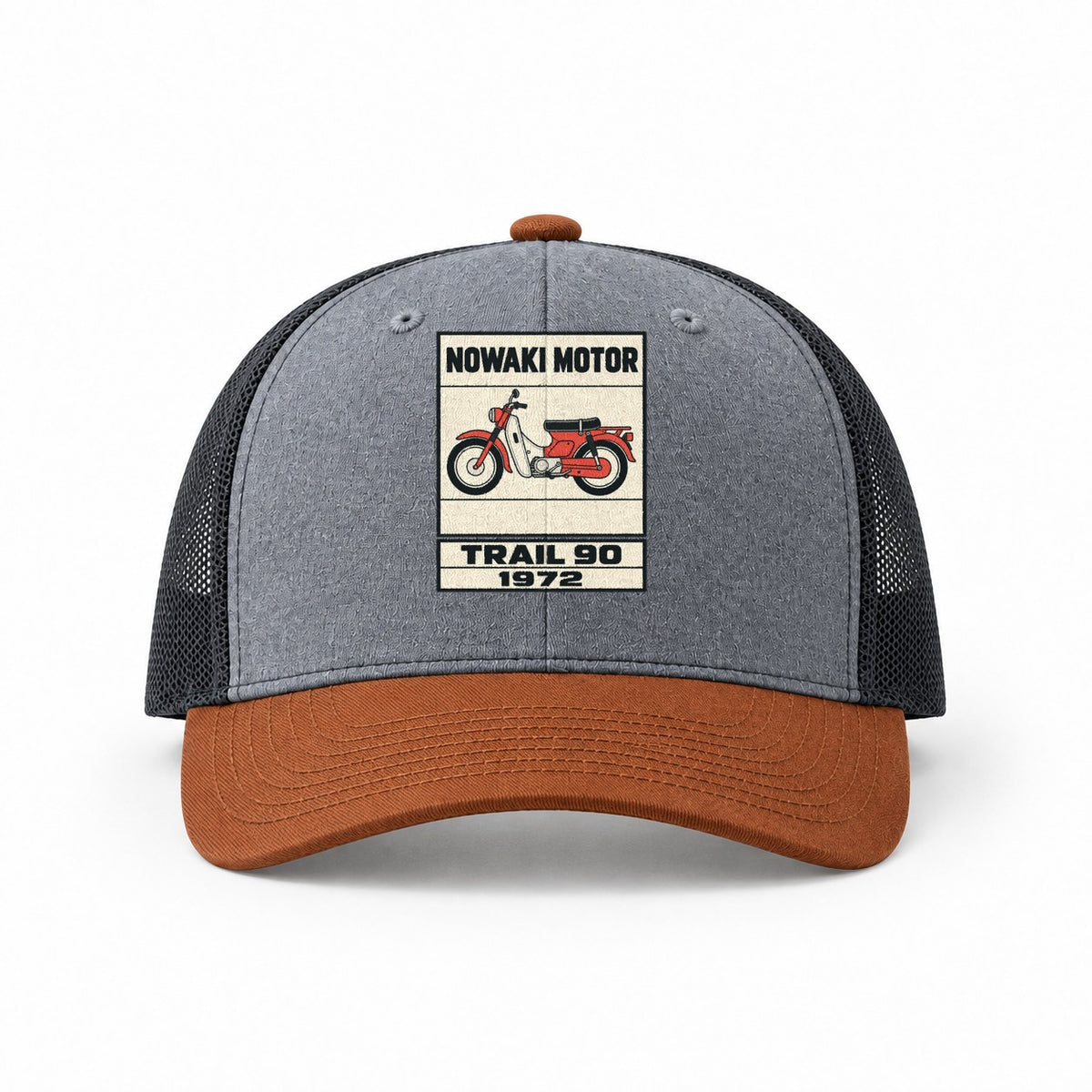 Heather Grey-Rust-Charcoal — front view