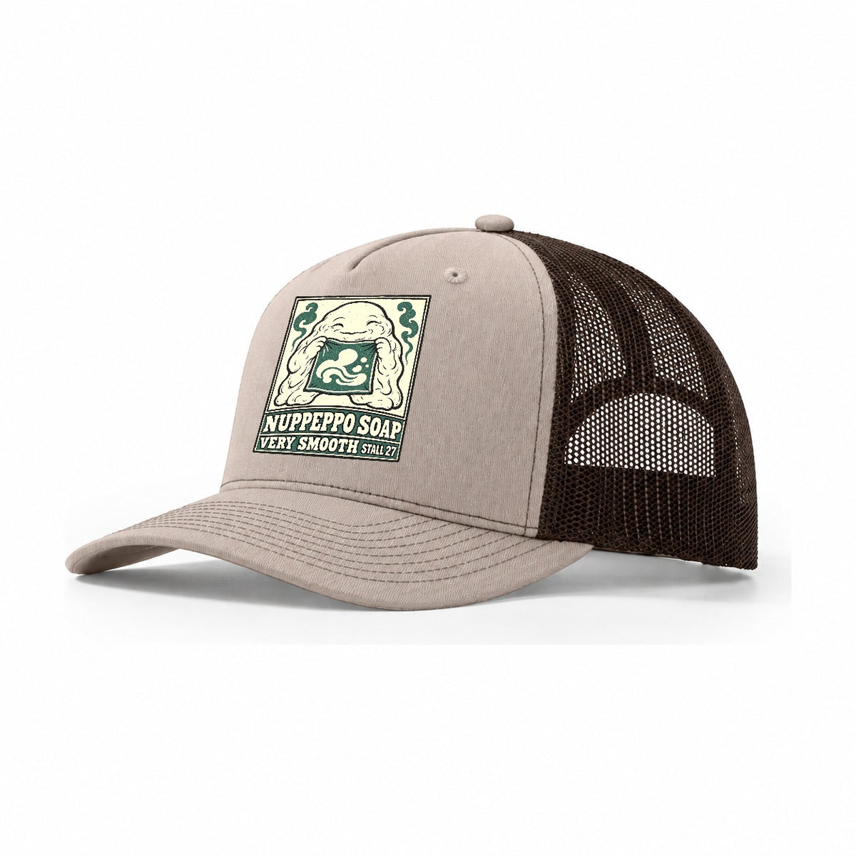 Nuppeppo Soap Yokai Night Market Trucker Hat – Khaki Brown