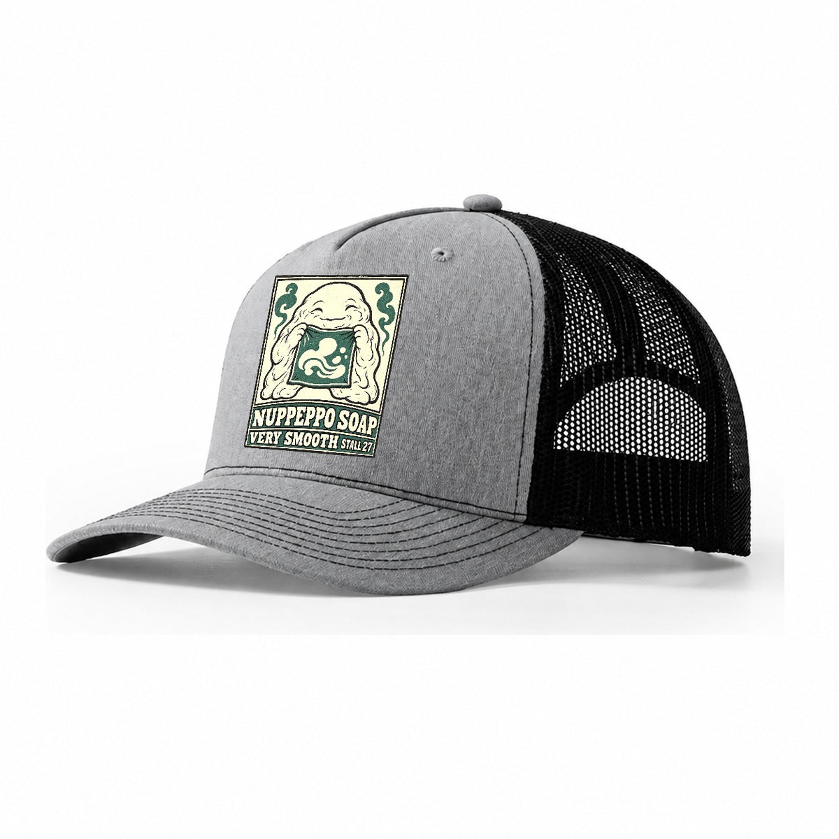 Nuppeppo Soap Yokai Night Market Trucker Hat – Sport Grey Black