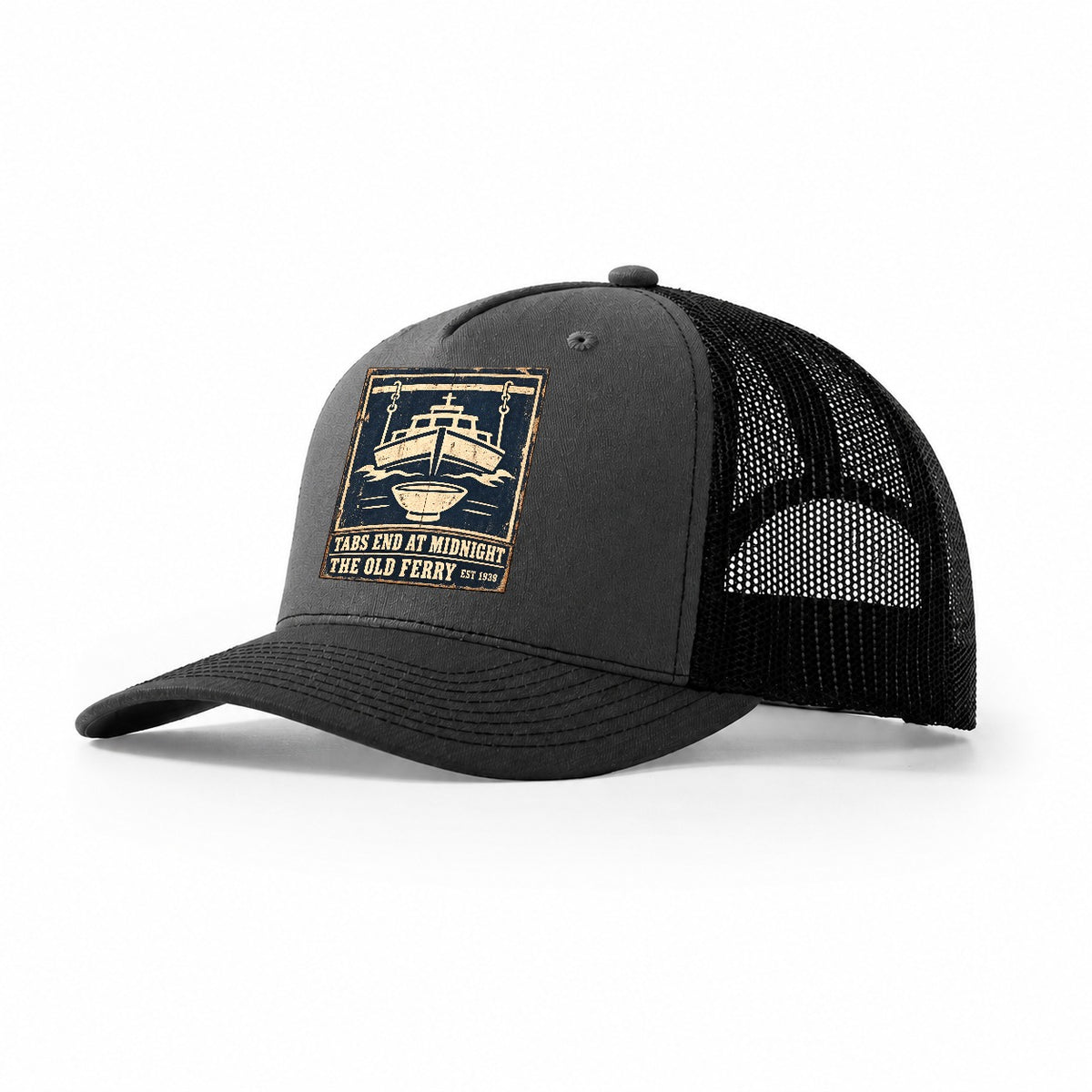 Old Ferry Bar Izakaya Rules Trucker Hat – Dark Grey Black