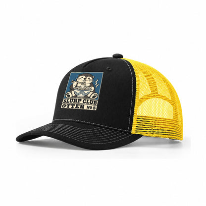 Otter Udon Slurp Club Trucker Hat – Black Yellow