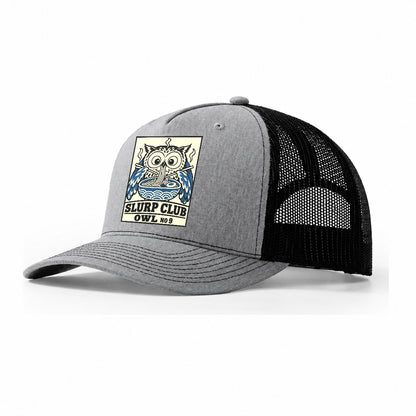 Owl Midnight Slurp Club Trucker Hat – Sport Grey Black