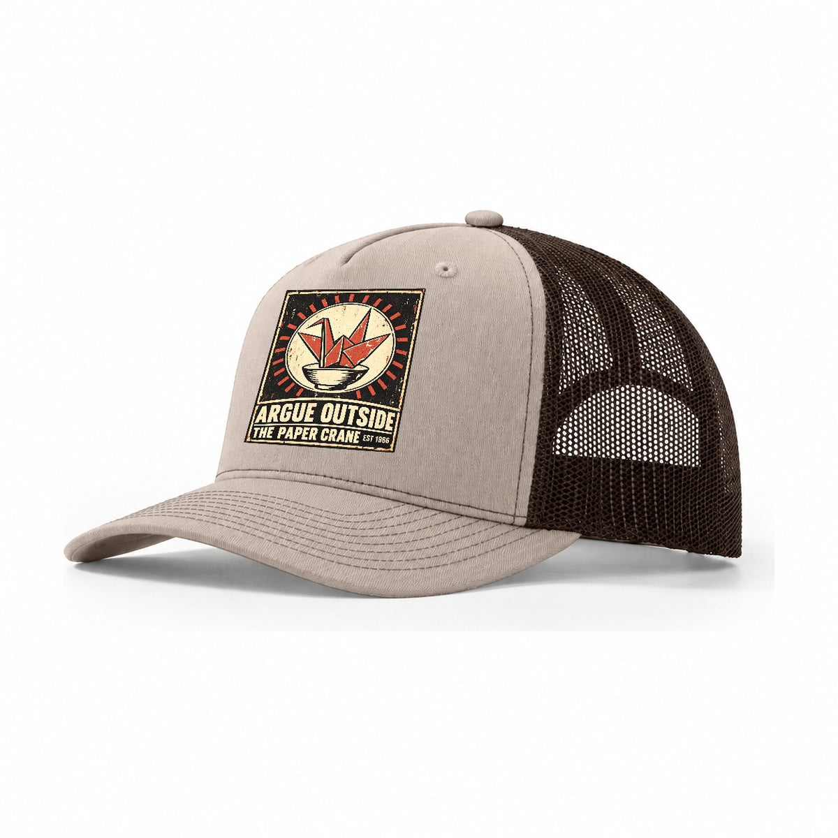Paper Crane Bar Izakaya Rules Trucker Hat – Khaki Brown