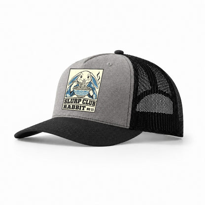 Rabbit Veg Slurp Club Trucker Hat – Grey Black