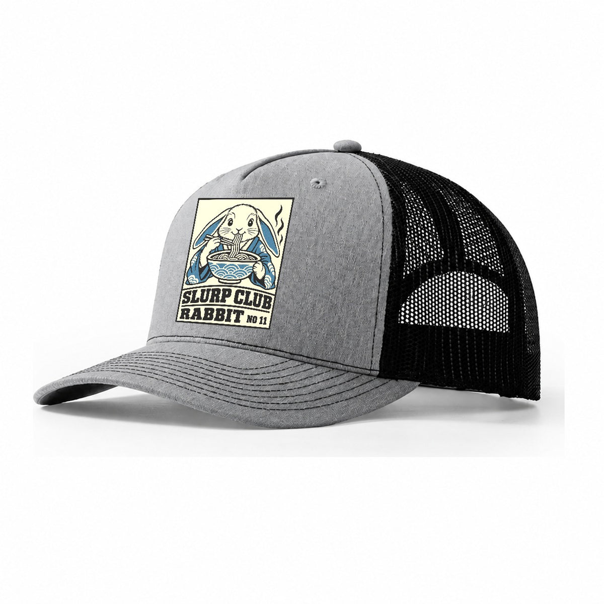 Rabbit Veg Slurp Club Trucker Hat – Sport Grey Black