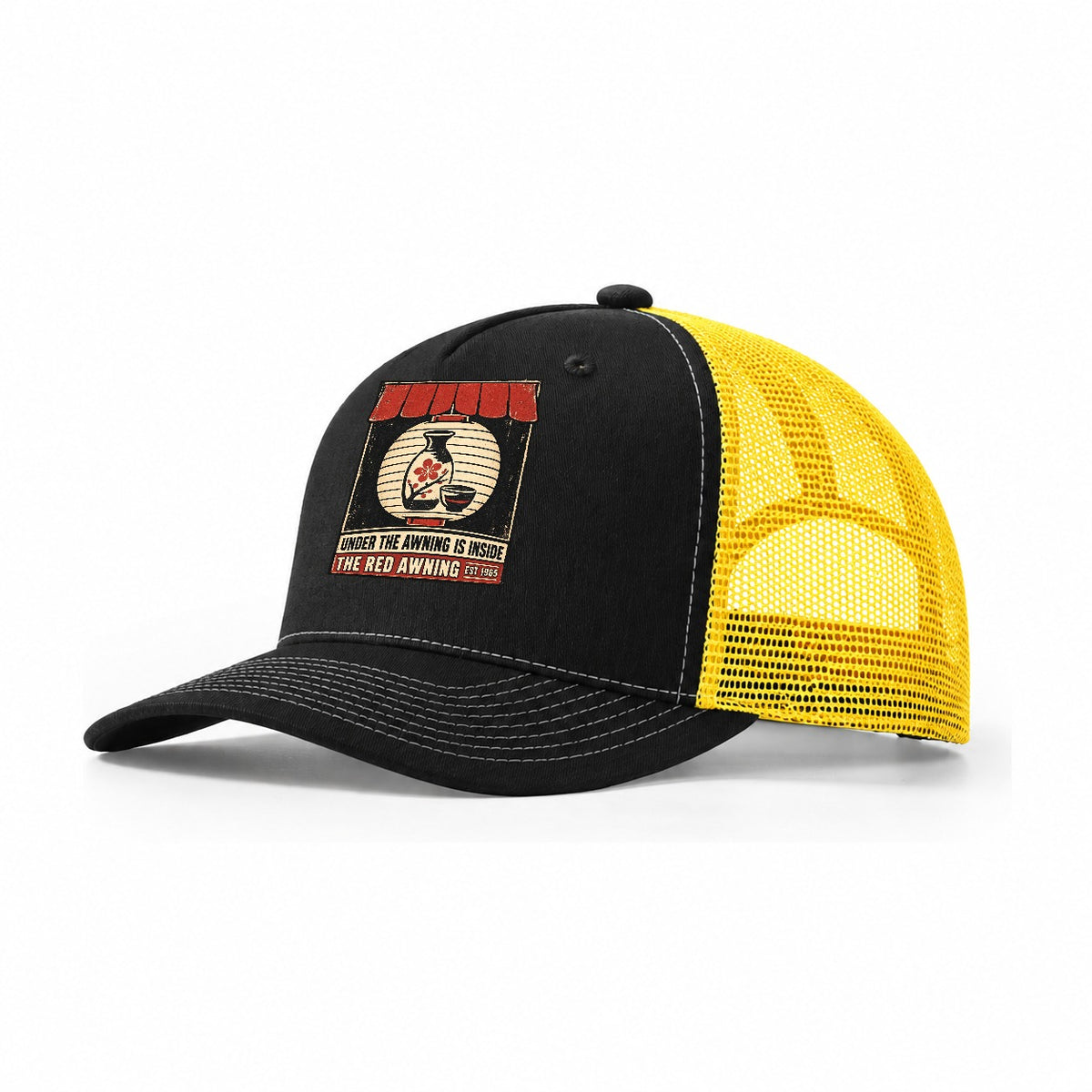Red Awning Izakaya Rules Trucker Hat – Black Yellow
