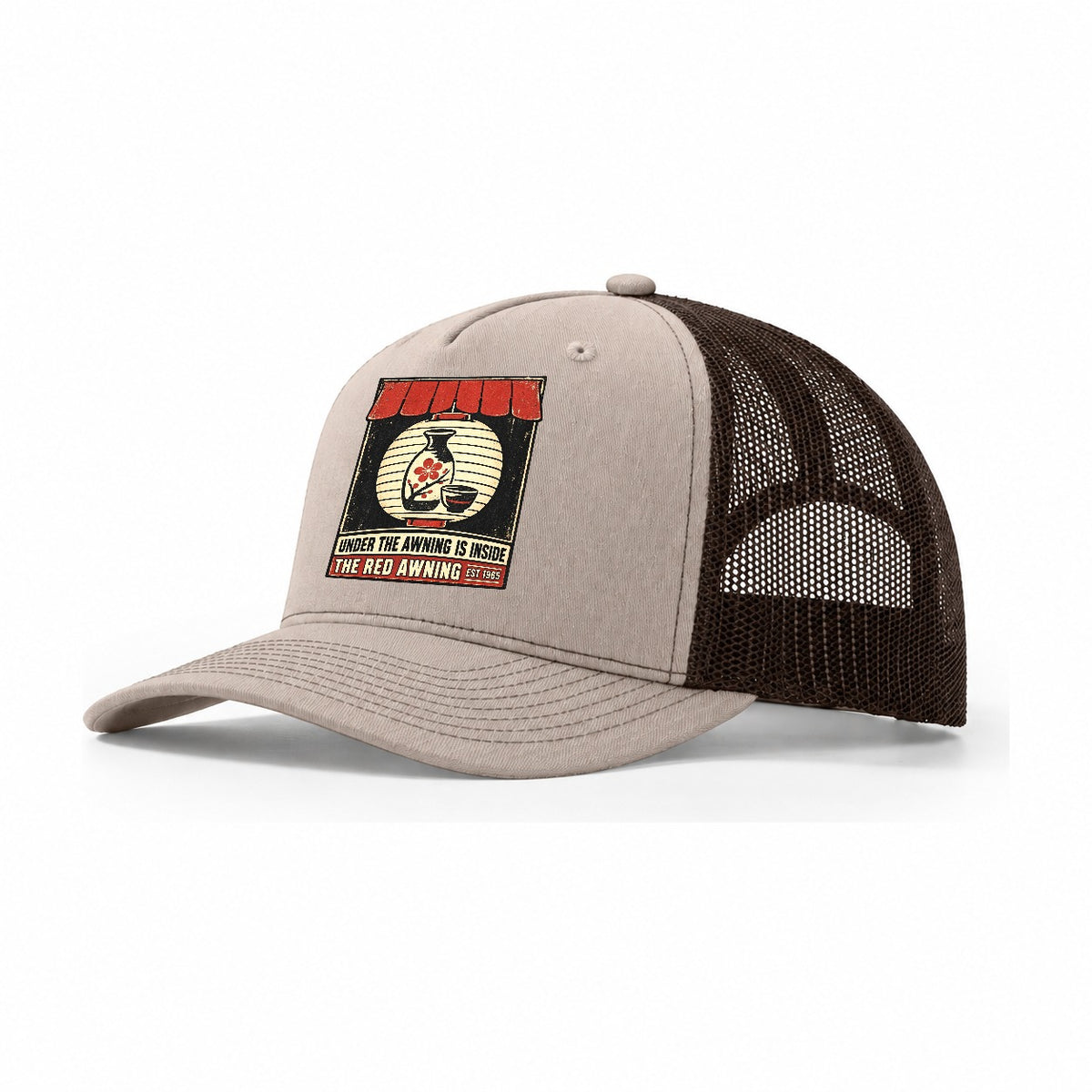 Red Awning Izakaya Rules Trucker Hat – Khaki Brown