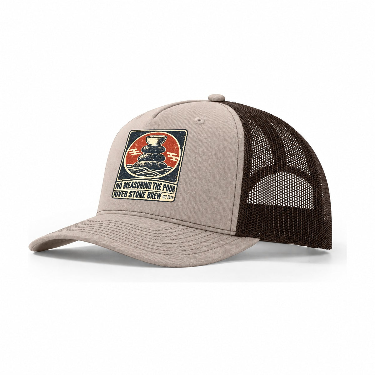 River Stone Brew Izakaya Rules Trucker Hat – Khaki Brown