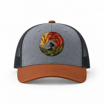 Heather Grey-Rust-Charcoal — front view