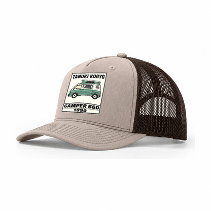 Tanuki Camper Showa Speed Plates Trucker Hat – Khaki Brown
