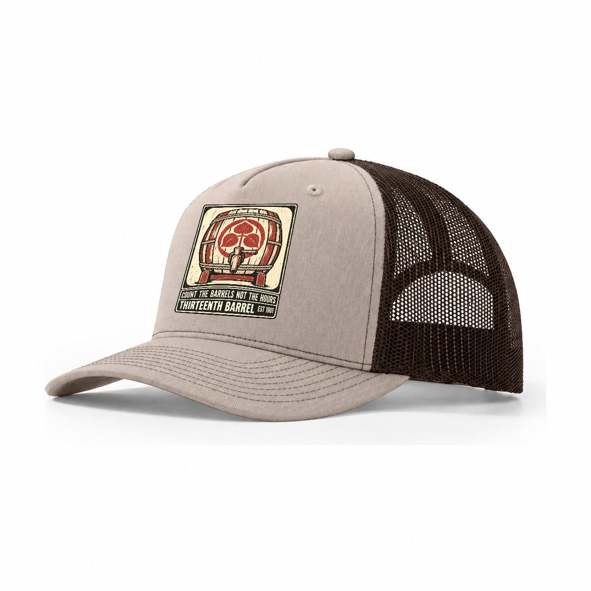 Thirteenth Barrel Izakaya Rules Trucker Hat – Khaki Brown