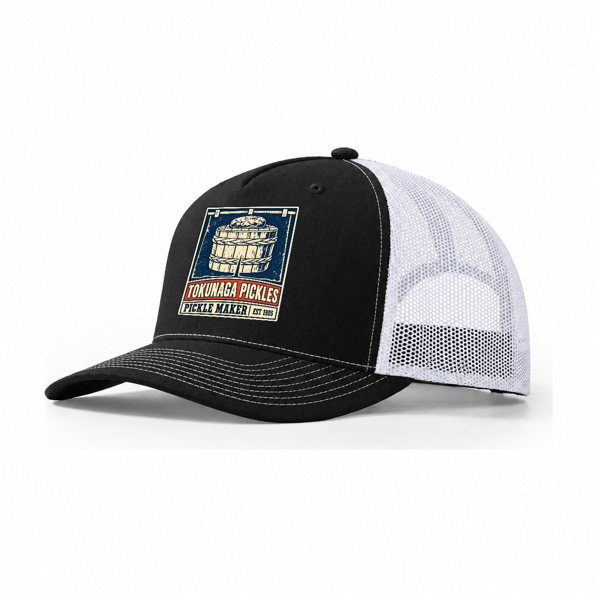 Tokunaga Pickle Shop Noren Trade Co Trucker Hat – Black White