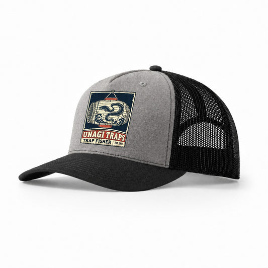 Unagi Trap Co Noren Trade Co Trucker Hat – Grey Black