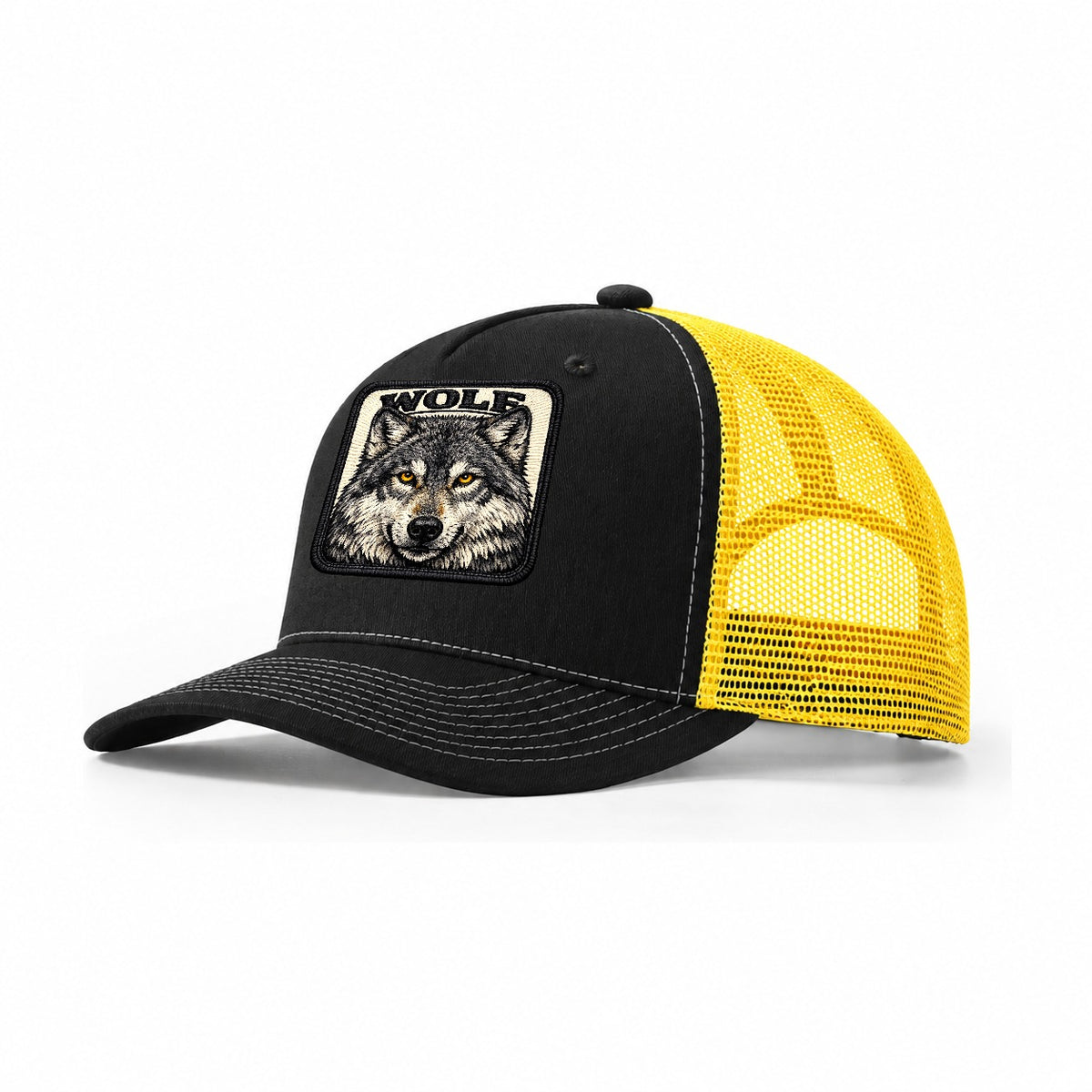 Wolf Trucker Hat – Black Yellow