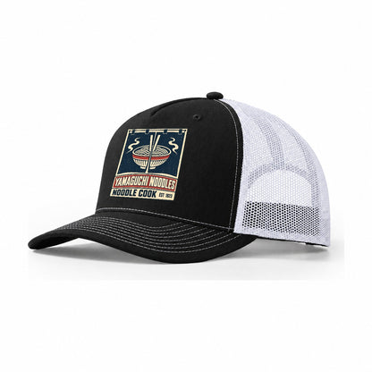 Yamaguchi Noodle House Noren Trade Co Trucker Hat – Black White