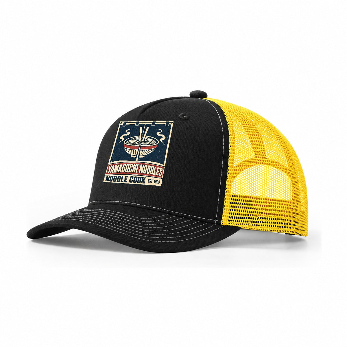 Yamaguchi Noodle House Noren Trade Co Trucker Hat – Black Yellow