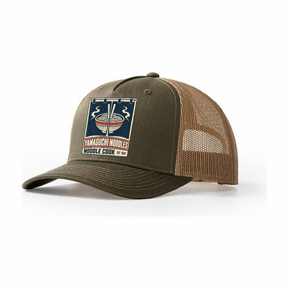Yamaguchi Noodle House Noren Trade Co Trucker Hat – Olive Khaki